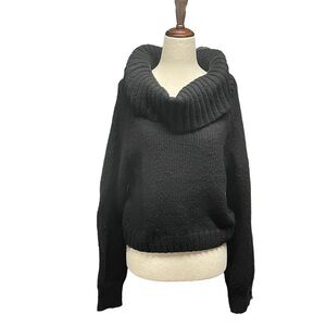 No Boundaries Black Cowl Neck Sweater